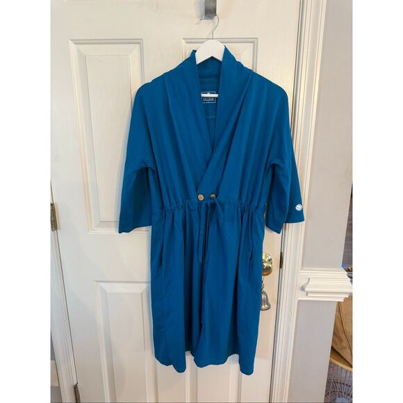 Brobe Post Surgery Royal Blue Robe 6 Internal Pockets Sz L NWOT - Picture 4 of 10